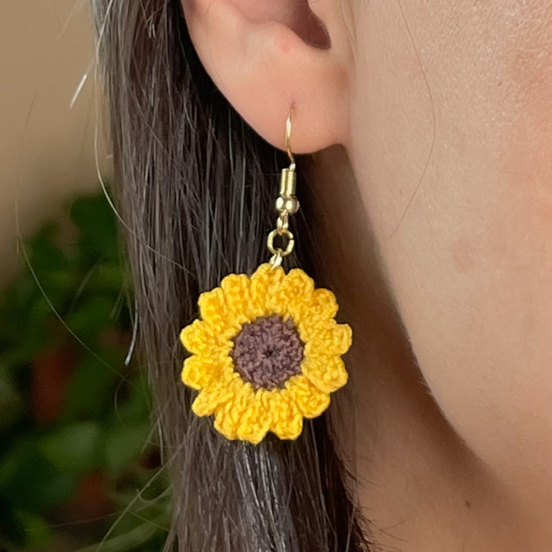 Sunflower Dangle Earrings