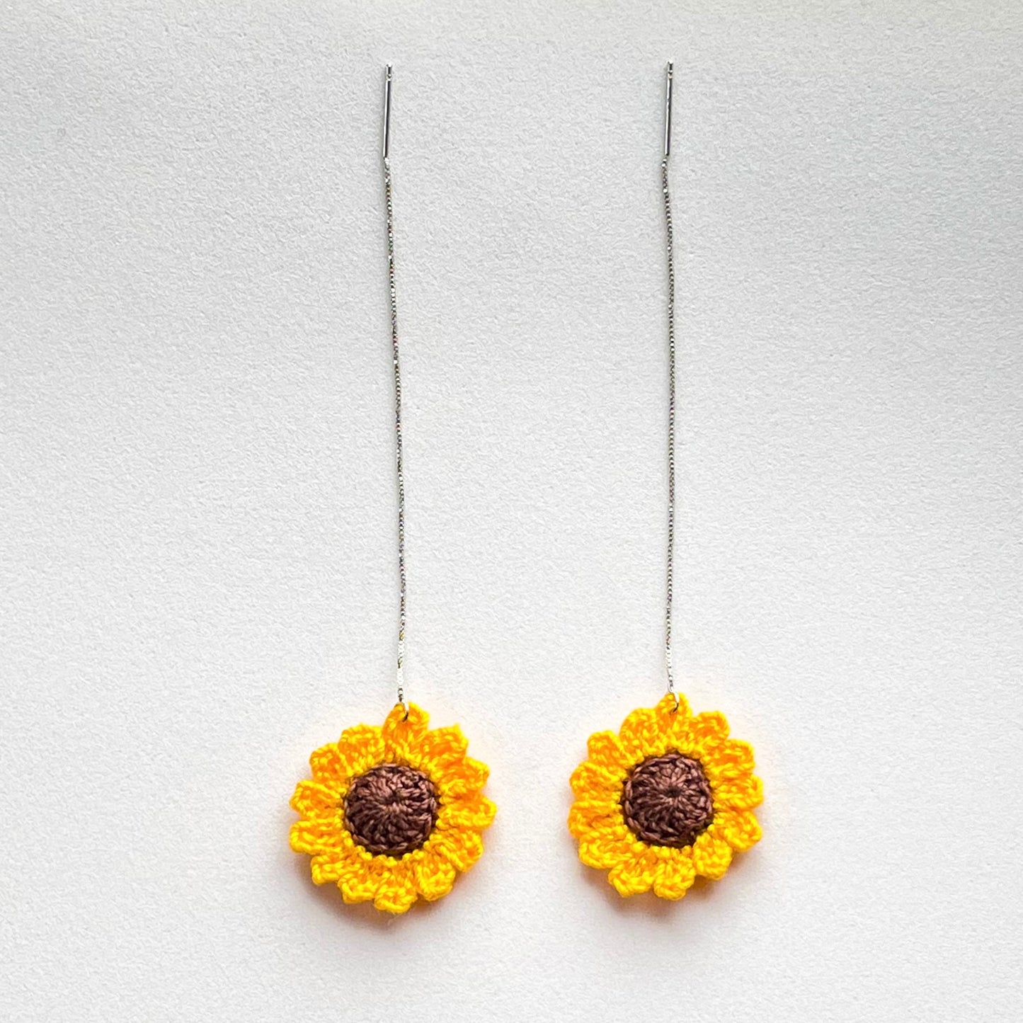 Sunflower Threader Earrings